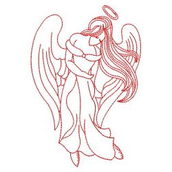 Redwork Angel 08(Md) machine embroidery designs