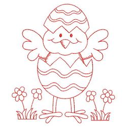 Redwork Easter Chick 01(Lg) machine embroidery designs