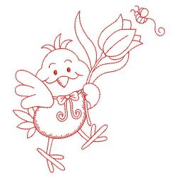 Redwork Easter Chick 02(Lg)