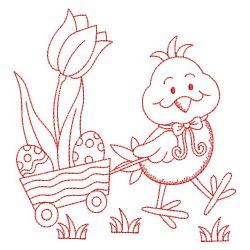 Redwork Easter Chick 04(Lg)