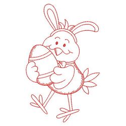 Redwork Easter Chick 05(Lg) machine embroidery designs