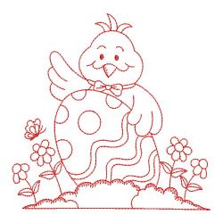 Redwork Easter Chick 07(Md) machine embroidery designs