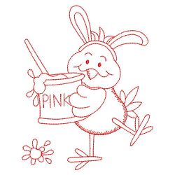 Redwork Easter Chick 08(Sm) machine embroidery designs