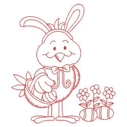 Redwork Easter Chick 10(Md) machine embroidery designs