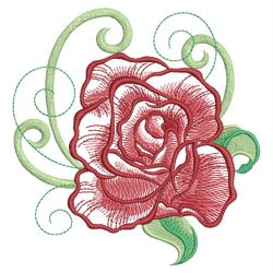 Heirloom Painting Rose 01(Lg) machine embroidery designs