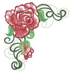 Heirloom Painting Rose 04(Lg) machine embroidery designs