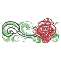 Heirloom Painting Rose 07(Lg) machine embroidery designs