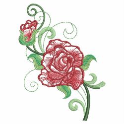 Heirloom Painting Rose 08(Md) machine embroidery designs