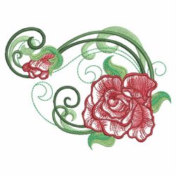 Heirloom Painting Rose 09(Sm) machine embroidery designs