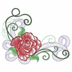 Heirloom Painting Rose 12(Sm) machine embroidery designs