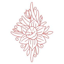 Redwork Daffodils 06(Lg)