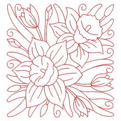 Redwork Daffodils 09(Md) machine embroidery designs