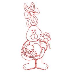 Redwork Easter Bunny 04(Lg) machine embroidery designs