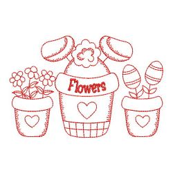 Redwork Easter Bunny 05(Lg) machine embroidery designs