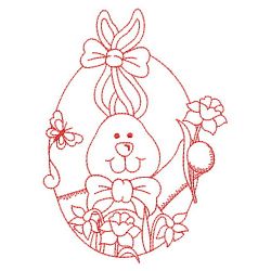 Redwork Easter Bunny 06(Md) machine embroidery designs