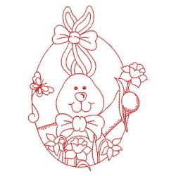 Redwork Easter Bunny 06(Lg)