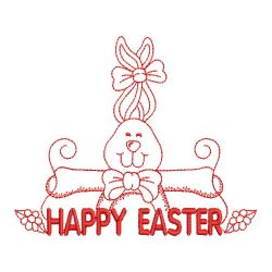 Redwork Easter Bunny 09(Md) machine embroidery designs