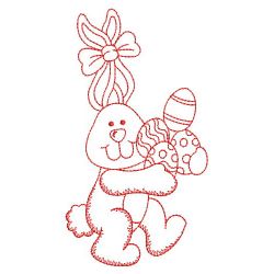 Redwork Easter Bunny 10(Lg)