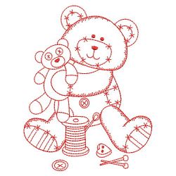 Redwork Sewing Bear 06(Md)