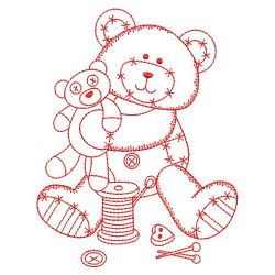 Redwork Sewing Bear 06(Lg)