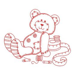 Redwork Sewing Bear 10(Sm) machine embroidery designs