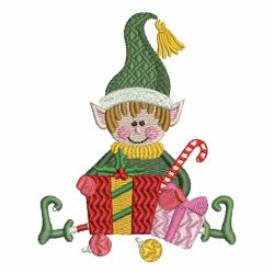 Cute Christmas Elf 04 machine embroidery designs