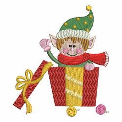 Cute Christmas Elf 05 machine embroidery designs