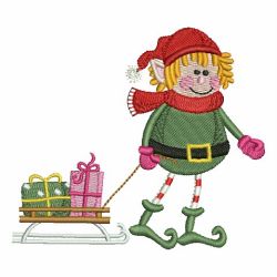 Cute Christmas Elf 06 machine embroidery designs