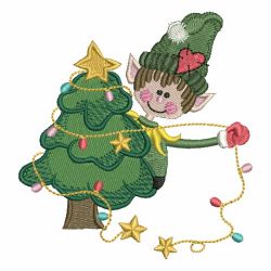 Cute Christmas Elf 07 machine embroidery designs