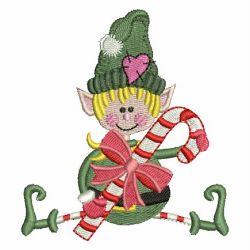 Cute Christmas Elf 09 machine embroidery designs