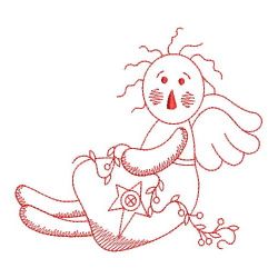 Redwork Folk Art Girl 02(Sm)