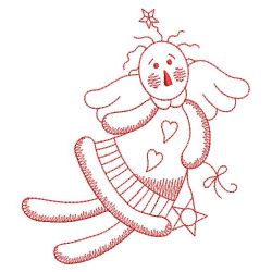 Redwork Folk Art Girl 03(Sm)