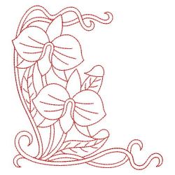 Redwork Australia Flowers 02(Md) machine embroidery designs