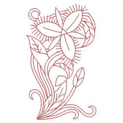 Redwork Australia Flowers 04(Lg) machine embroidery designs