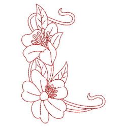 Redwork Australia Flowers 08(Lg) machine embroidery designs