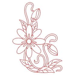 Redwork Australia Flowers 09(Lg) machine embroidery designs