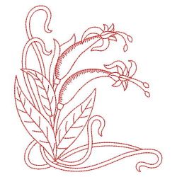 Redwork Australia Flowers 10(Lg) machine embroidery designs