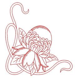 Redwork Australia Flowers 12(Lg) machine embroidery designs