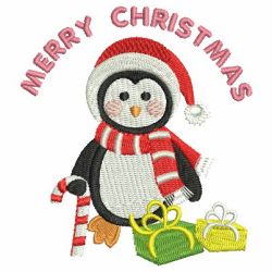 Cute Christmas Penguin machine embroidery designs