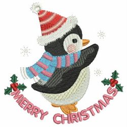 Cute Christmas Penguin 03 machine embroidery designs
