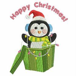 Cute Christmas Penguin 04 machine embroidery designs
