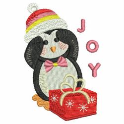 Cute Christmas Penguin 08 machine embroidery designs