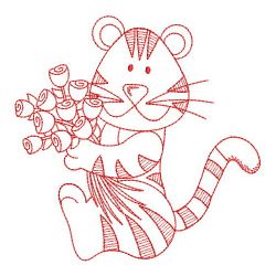 Redwork Baby Tiger 01(Md) machine embroidery designs