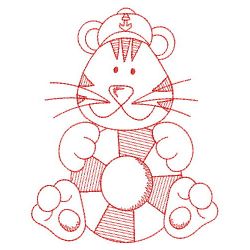 Redwork Occupation Bear 02(Md) machine embroidery designs