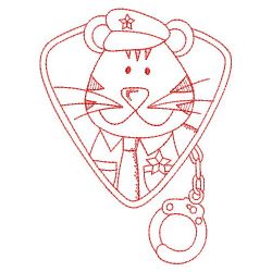 Redwork Occupation Bear 03(Md) machine embroidery designs