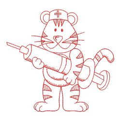Redwork Occupation Bear 09(Sm) machine embroidery designs