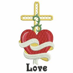 Assorted Love Crosses 03 machine embroidery designs
