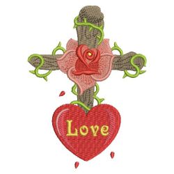 Assorted Love Crosses 04 machine embroidery designs