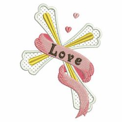 Assorted Love Crosses 05 machine embroidery designs