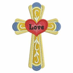 Assorted Love Crosses 06 machine embroidery designs